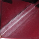 Christian Dior Trotter Canvas Chain Shoulder Bag Red Gold Auth LNZ657-15