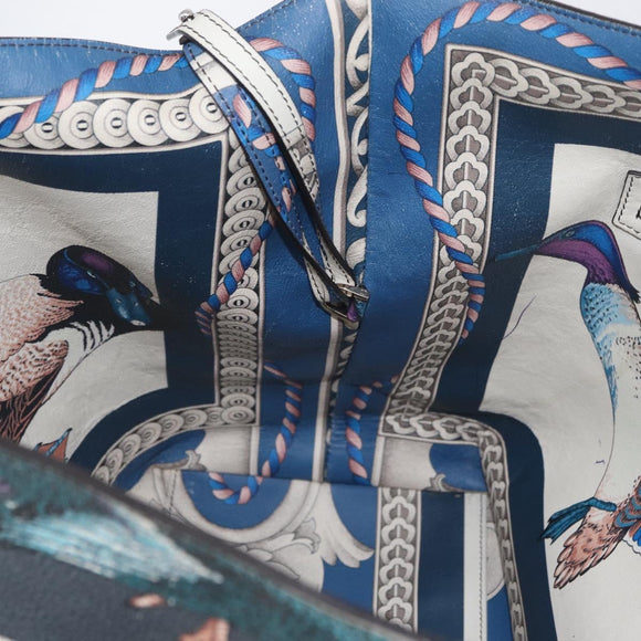 Salvatore Ferragamo Gancini Tote Bag Leather Multicolor Silver Auth LNZ658