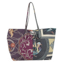 Salvatore Ferragamo Gancini Tote Bag Leather Multicolor Silver Auth LNZ658-13