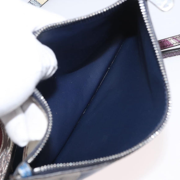 Salvatore Ferragamo Gancini Tote Bag Leather Multicolor Silver Auth LNZ658
