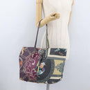 Salvatore Ferragamo Gancini Tote Bag Leather Multicolor Silver Auth LNZ658-29