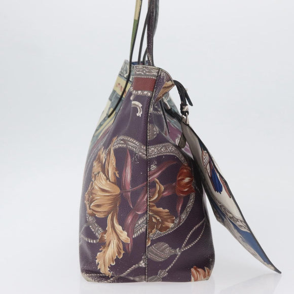 Salvatore Ferragamo Gancini Tote Bag Leather Multicolor Silver Auth LNZ658