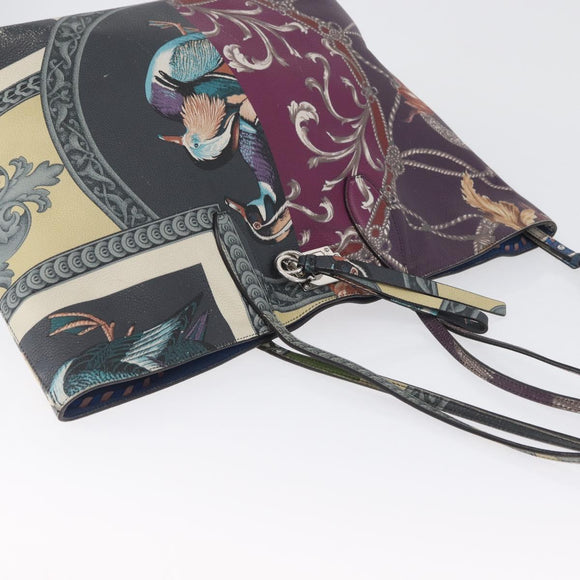 Salvatore Ferragamo Gancini Tote Bag Leather Multicolor Silver Auth LNZ658