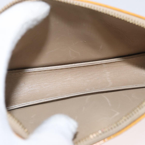 LOUIS VUITTON Monogram Vernis Lexington Pouch Beige M91010 LV Auth LNZ662