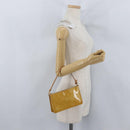 LOUIS VUITTON Monogram Vernis Lexington Pouch Beige M91010 LV Auth LNZ662-22