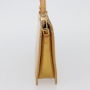 LOUIS VUITTON Monogram Vernis Lexington Pouch Beige M91010 LV Auth LNZ662-5