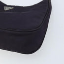 PRADA Accessory Pouch Nylon Purple Silver Auth LNZ663-10