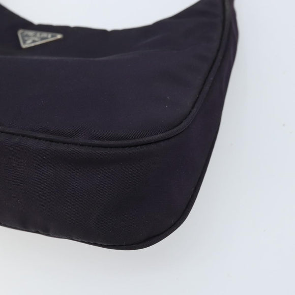 PRADA Accessory Pouch Nylon Purple Silver Auth LNZ663