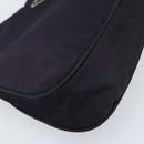 PRADA Accessory Pouch Nylon Purple Silver Auth LNZ663-11