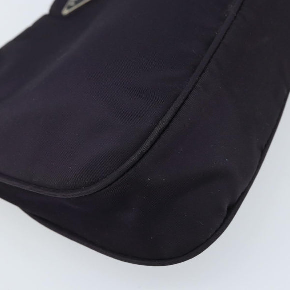 PRADA Accessory Pouch Nylon Purple Silver Auth LNZ663