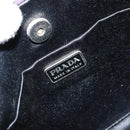 PRADA Accessory Pouch Nylon Purple Silver Auth LNZ663-15