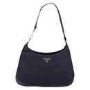PRADA Accessory Pouch Nylon Purple Silver Auth LNZ663-2