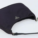 PRADA Accessory Pouch Nylon Purple Silver Auth LNZ663-6