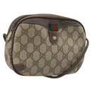 GUCCI GG Supreme Web Sherry Line Bag PVC Beige Gold 89 02 066 Auth LNZ667-1