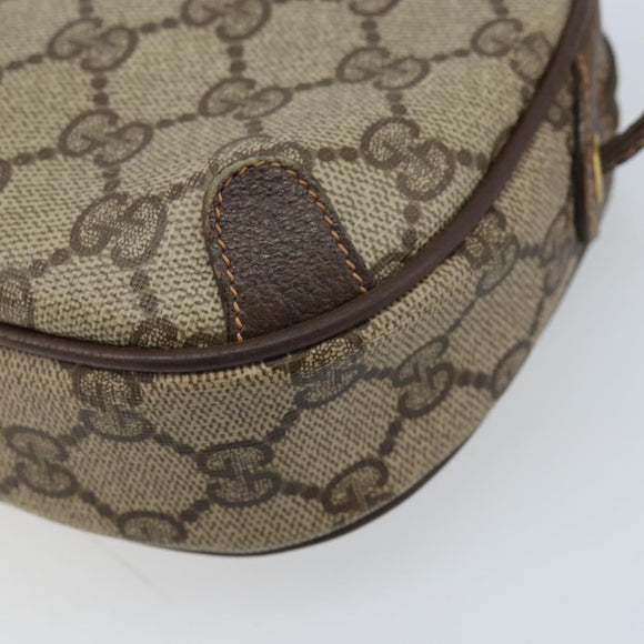 GUCCI GG Supreme Web Sherry Line Bag PVC Beige Gold 89 02 066 Auth LNZ667