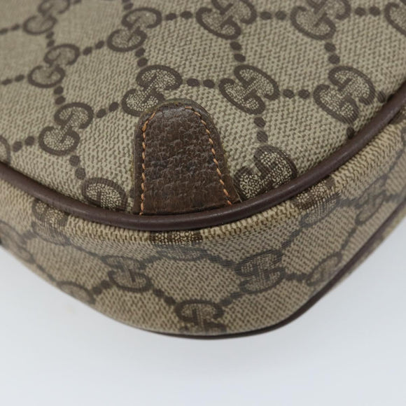 GUCCI GG Supreme Web Sherry Line Bag PVC Beige Gold 89 02 066 Auth LNZ667