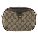 GUCCI GG Supreme Web Sherry Line Bag PVC Beige Gold 89 02 066 Auth LNZ667-13