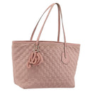 GUCCI GG Canvas Tote Bag Nylon Pink Gold 211976 Auth LNZ669-1