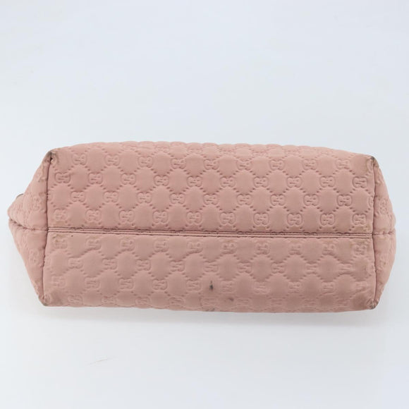GUCCI GG Canvas Tote Bag Nylon Pink Gold 211976 Auth LNZ669