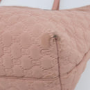 GUCCI GG Canvas Tote Bag Nylon Pink Gold 211976 Auth LNZ669-12