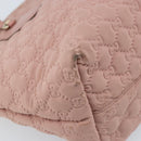 GUCCI GG Canvas Tote Bag Nylon Pink Gold 211976 Auth LNZ669-13
