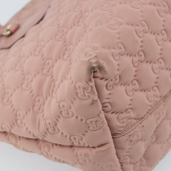 GUCCI GG Canvas Tote Bag Nylon Pink Gold 211976 Auth LNZ669