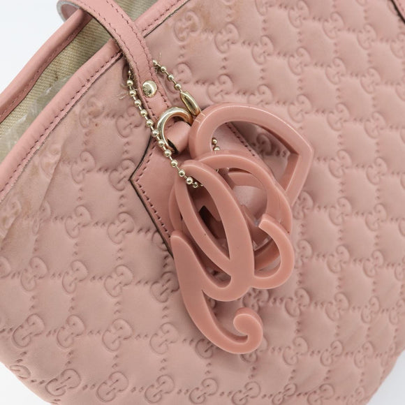 GUCCI GG Canvas Tote Bag Nylon Pink Gold 211976 Auth LNZ669
