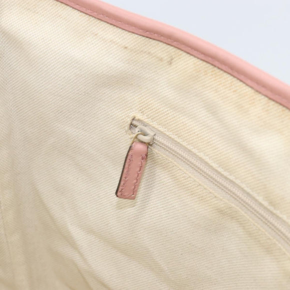 GUCCI GG Canvas Tote Bag Nylon Pink Gold 211976 Auth LNZ669
