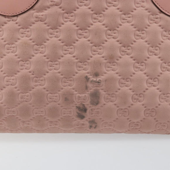 GUCCI GG Canvas Tote Bag Nylon Pink Gold 211976 Auth LNZ669