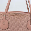 GUCCI GG Canvas Tote Bag Nylon Pink Gold 211976 Auth LNZ669-5