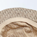 Christian Dior Trotter Canvas Hat Galliano Period Beige Gold Auth LNZ676A-15