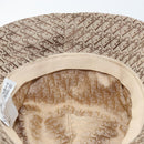 Christian Dior Trotter Canvas Hat Galliano Period Beige Gold Auth LNZ676A-16