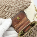 Christian Dior Trotter Canvas Hat Galliano Period Beige Gold Auth LNZ676A-9