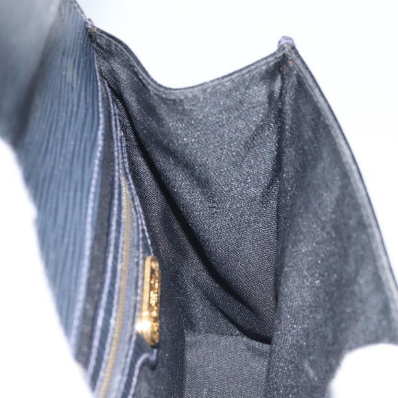 FENDI Shoulder Bag Leather Black Gold Auth LNZ677