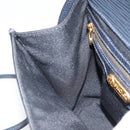 FENDI Shoulder Bag Leather Black Gold Auth LNZ677-20