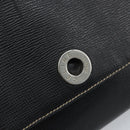 CELINE Circle Shoulder Bag Leather Black Silver Auth LNZ679V-17