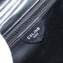 CELINE Circle Shoulder Bag Leather Black Silver Auth LNZ679V-19