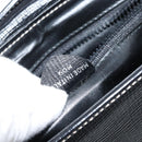 CELINE Circle Shoulder Bag Leather Black Silver Auth LNZ679V-11