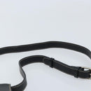 CELINE Circle Shoulder Bag Leather Black Silver Auth LNZ679V-8