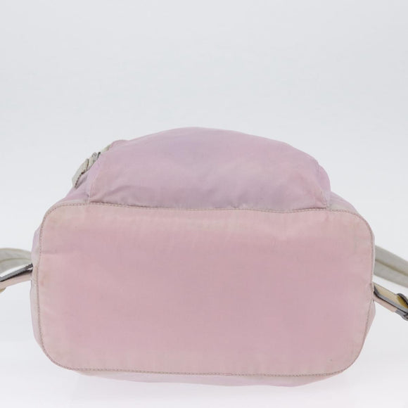PRADA Backpack Nylon Pink Silver Auth LNZ680