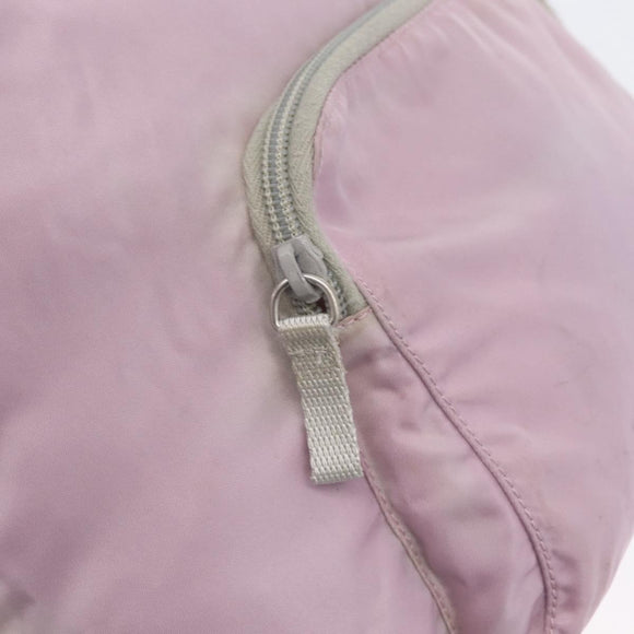 PRADA Backpack Nylon Pink Silver Auth LNZ680