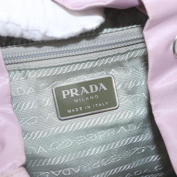 PRADA Backpack Nylon Pink Silver Auth LNZ680