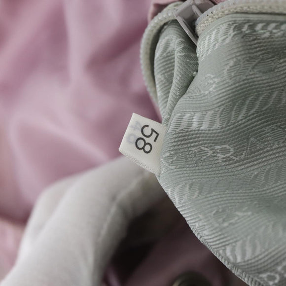 PRADA Backpack Nylon Pink Silver Auth LNZ680