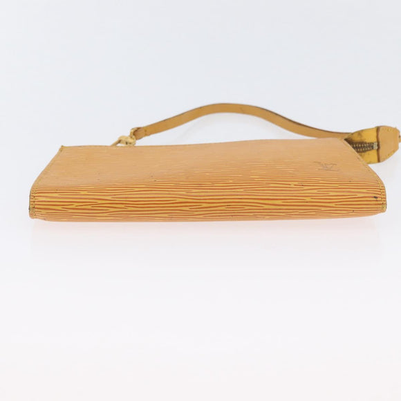 LOUIS VUITTON Epi Pochette Accessoires Pouch Yellow M52949 LV Auth LNZ682