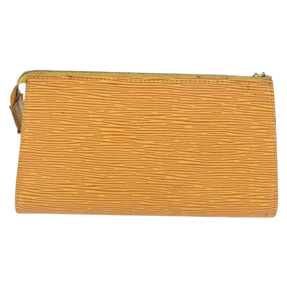 LOUIS VUITTON Epi Pochette Accessoires Pouch Yellow M52949 LV Auth LNZ682