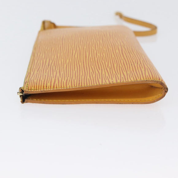 LOUIS VUITTON Epi Pochette Accessoires Pouch Yellow M52949 LV Auth LNZ682