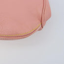 Salvatore Ferragamo Chain Vala Buideltas Leer Roze Goud Auth LNZ683A-10
