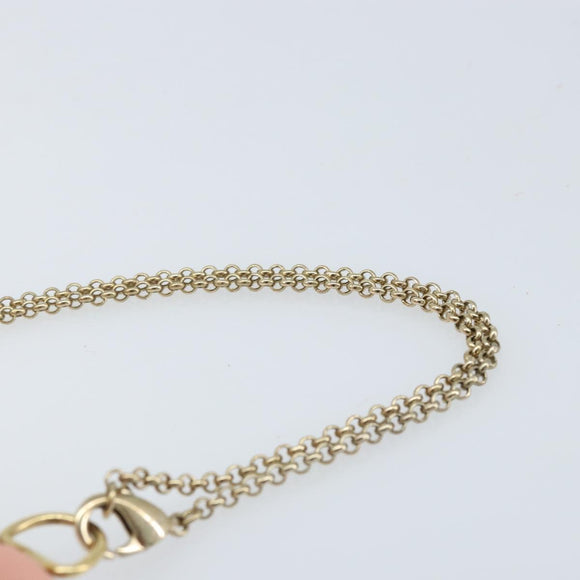 Salvatore Ferragamo Chain Vala Buideltas Leer Roze Goud Auth LNZ683A