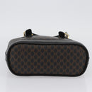 CELINE Macadam Canvas Tote Bag PVC Leather Black Gold Auth LNZ687-6