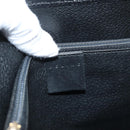 CELINE Macadam Canvas Tote Bag PVC Leather Black Gold Auth LNZ687-19